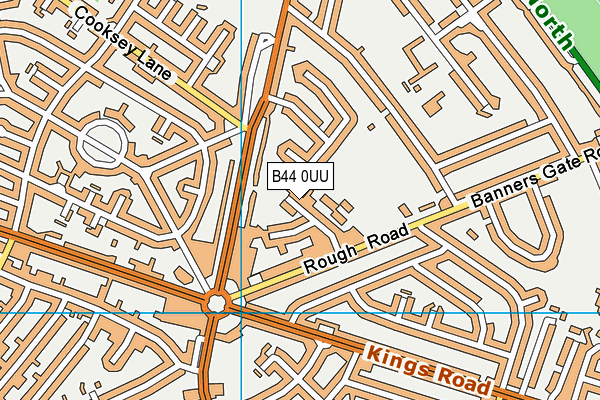 B44 0UU map - OS VectorMap District (Ordnance Survey)