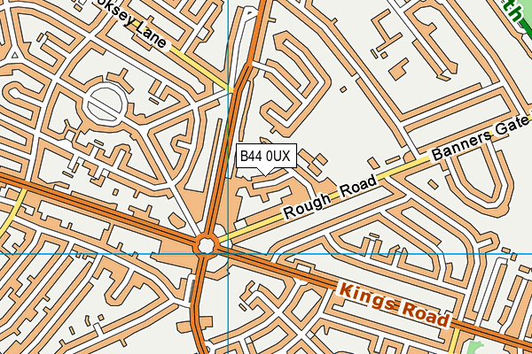 B44 0UX map - OS VectorMap District (Ordnance Survey)