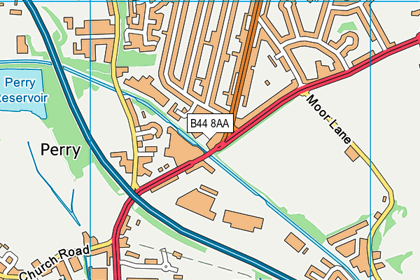 B44 8AA map - OS VectorMap District (Ordnance Survey)