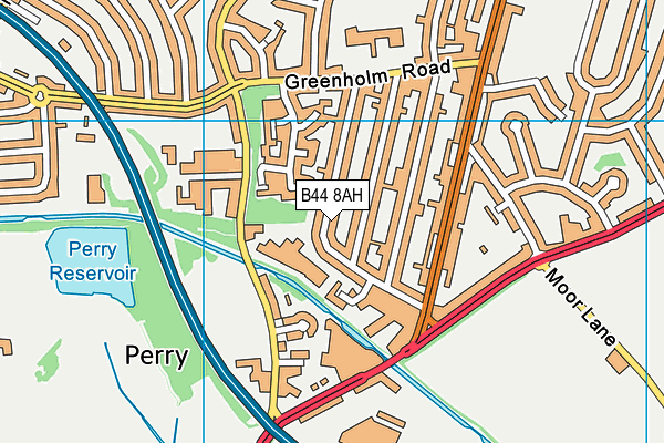 B44 8AH map - OS VectorMap District (Ordnance Survey)