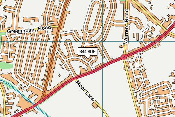 B44 8DE map - OS VectorMap District (Ordnance Survey)