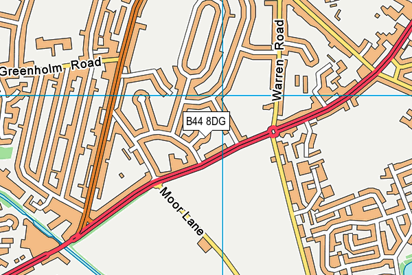 B44 8DG map - OS VectorMap District (Ordnance Survey)