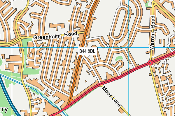 B44 8DL map - OS VectorMap District (Ordnance Survey)