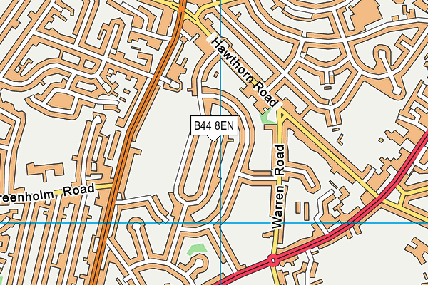 B44 8EN map - OS VectorMap District (Ordnance Survey)