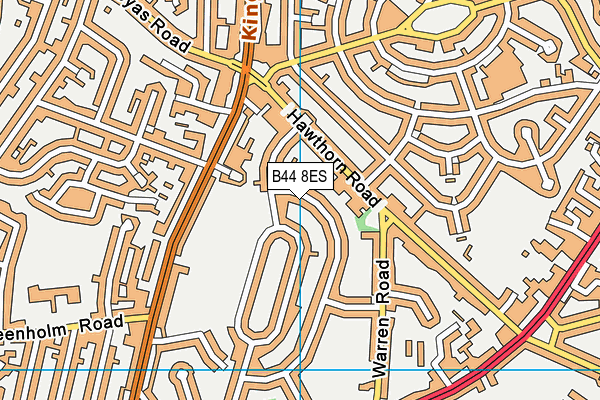 B44 8ES map - OS VectorMap District (Ordnance Survey)