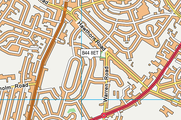 B44 8ET map - OS VectorMap District (Ordnance Survey)