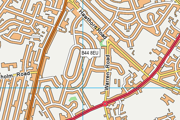 B44 8EU map - OS VectorMap District (Ordnance Survey)