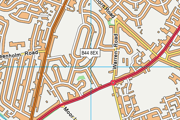 B44 8EX map - OS VectorMap District (Ordnance Survey)