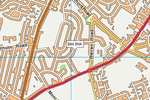 B44 8HA map - OS VectorMap District (Ordnance Survey)