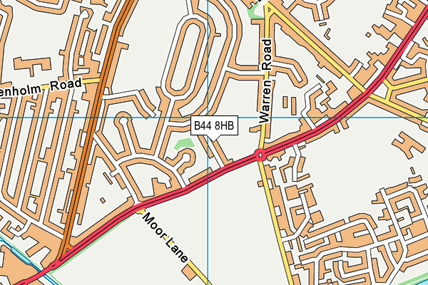 B44 8HB map - OS VectorMap District (Ordnance Survey)