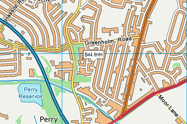 B44 8HH map - OS VectorMap District (Ordnance Survey)