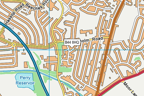 B44 8HQ map - OS VectorMap District (Ordnance Survey)
