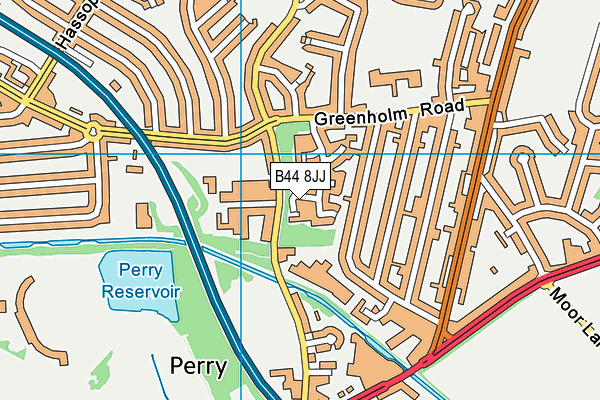 B44 8JJ map - OS VectorMap District (Ordnance Survey)