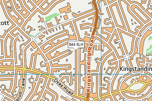 B44 8LH map - OS VectorMap District (Ordnance Survey)