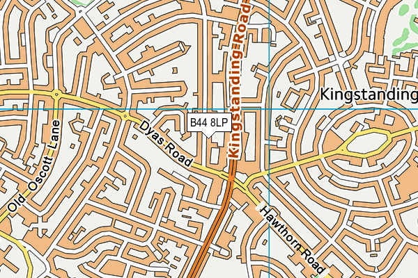 B44 8LP map - OS VectorMap District (Ordnance Survey)