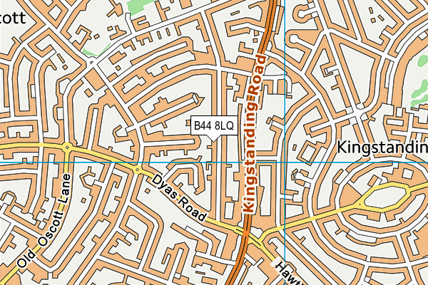 B44 8LQ map - OS VectorMap District (Ordnance Survey)