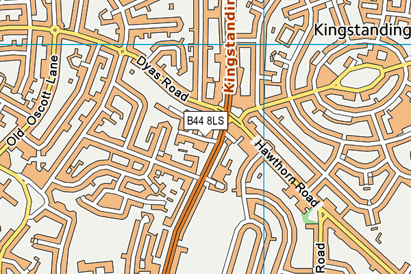 B44 8LS map - OS VectorMap District (Ordnance Survey)