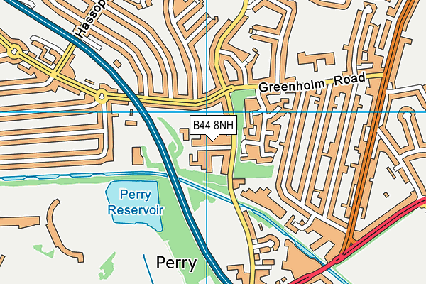 B44 8NH map - OS VectorMap District (Ordnance Survey)