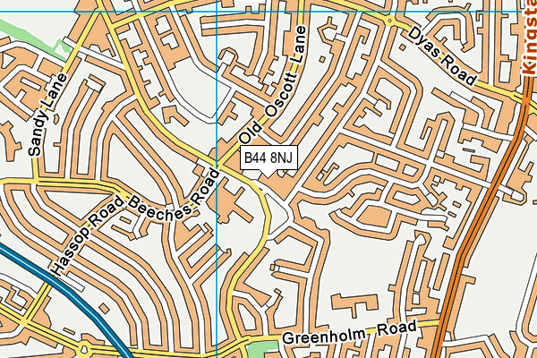 B44 8NJ map - OS VectorMap District (Ordnance Survey)