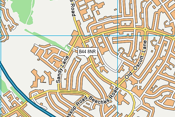 B44 8NR map - OS VectorMap District (Ordnance Survey)