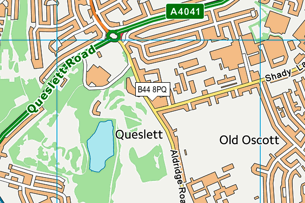 B44 8PQ map - OS VectorMap District (Ordnance Survey)