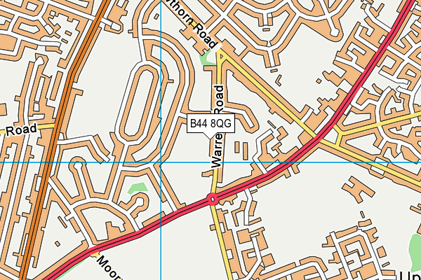 B44 8QG map - OS VectorMap District (Ordnance Survey)