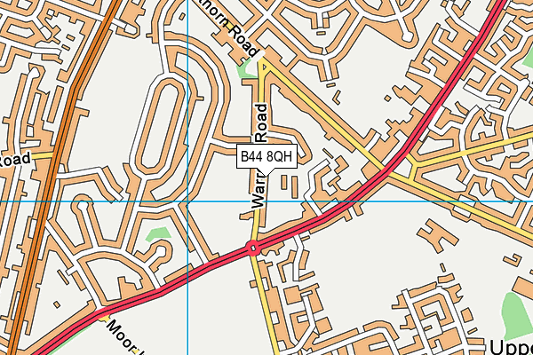B44 8QH map - OS VectorMap District (Ordnance Survey)