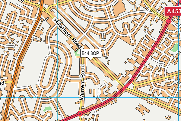 B44 8QP map - OS VectorMap District (Ordnance Survey)