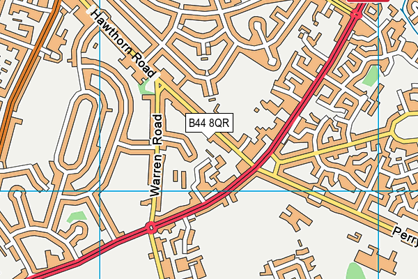 B44 8QR map - OS VectorMap District (Ordnance Survey)