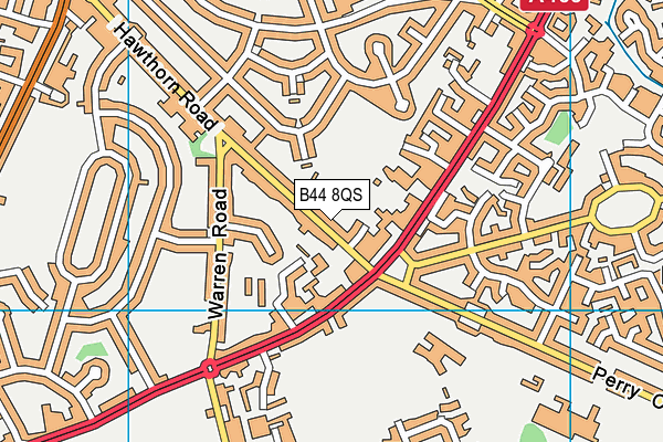 B44 8QS map - OS VectorMap District (Ordnance Survey)