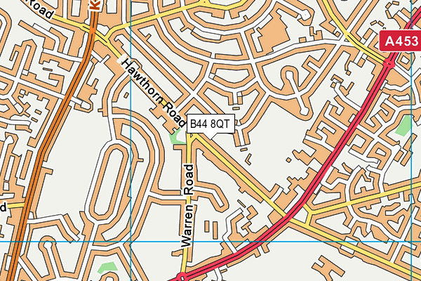 B44 8QT map - OS VectorMap District (Ordnance Survey)