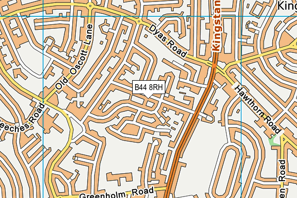 B44 8RH map - OS VectorMap District (Ordnance Survey)