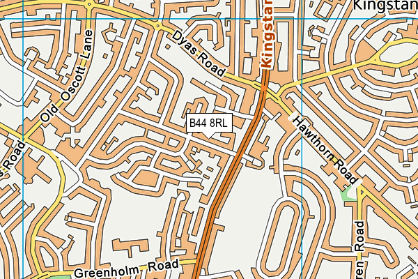Goodway Nursery School map (B44 8RL) - OS VectorMap District (Ordnance Survey)