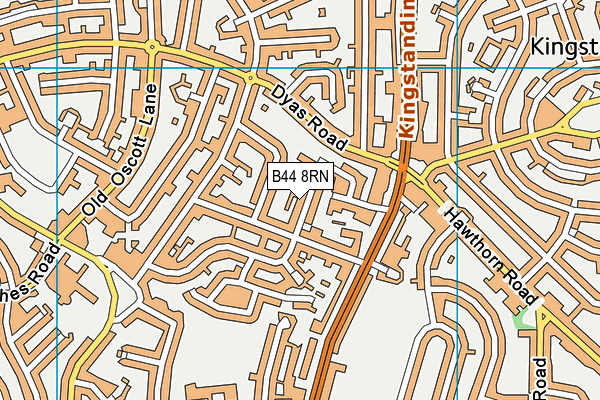 B44 8RN map - OS VectorMap District (Ordnance Survey)