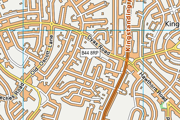 B44 8RP map - OS VectorMap District (Ordnance Survey)