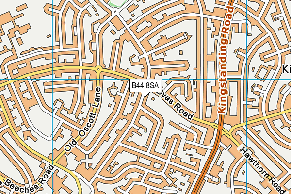 B44 8SA map - OS VectorMap District (Ordnance Survey)