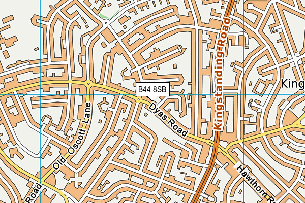 B44 8SB map - OS VectorMap District (Ordnance Survey)