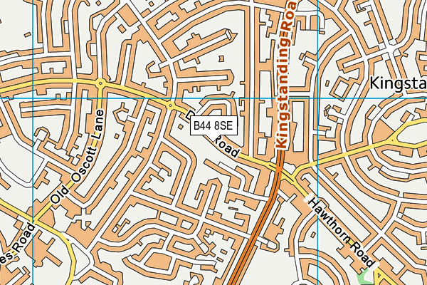 B44 8SE map - OS VectorMap District (Ordnance Survey)