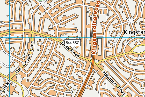 B44 8SG map - OS VectorMap District (Ordnance Survey)