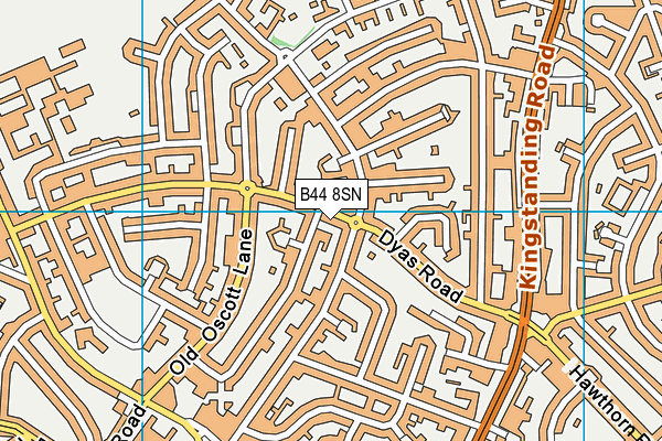 B44 8SN map - OS VectorMap District (Ordnance Survey)
