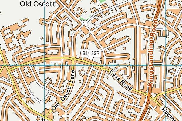 B44 8SR map - OS VectorMap District (Ordnance Survey)