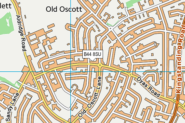 B44 8SU map - OS VectorMap District (Ordnance Survey)