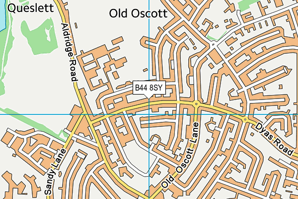 B44 8SY map - OS VectorMap District (Ordnance Survey)