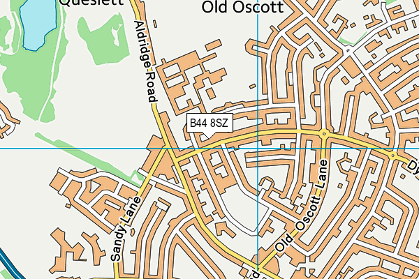 B44 8SZ map - OS VectorMap District (Ordnance Survey)