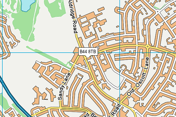 B44 8TB map - OS VectorMap District (Ordnance Survey)