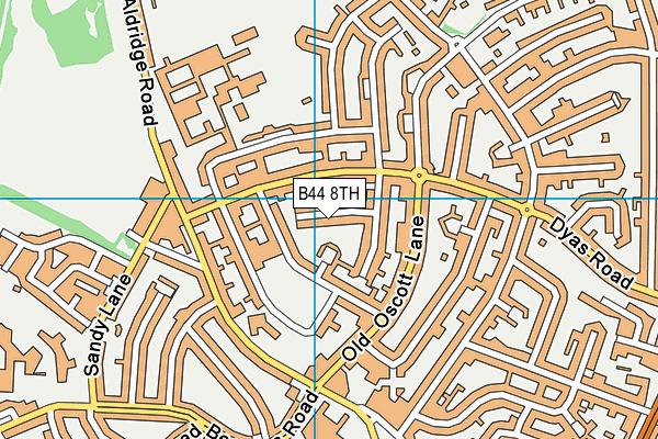 B44 8TH map - OS VectorMap District (Ordnance Survey)