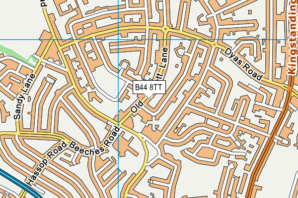B44 8TT map - OS VectorMap District (Ordnance Survey)