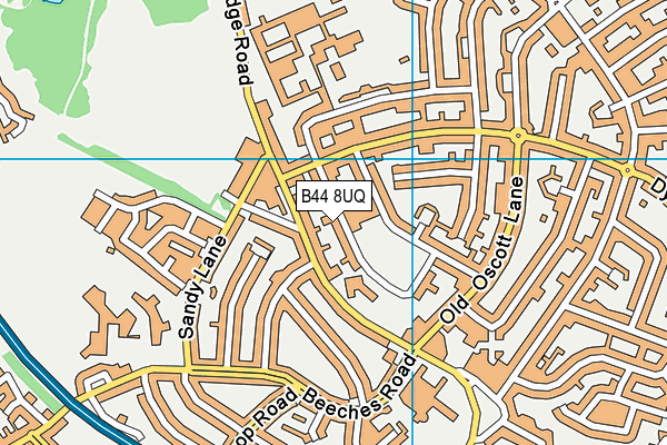 B44 8UQ map - OS VectorMap District (Ordnance Survey)