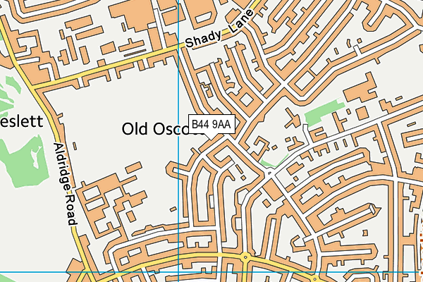 B44 9AA map - OS VectorMap District (Ordnance Survey)