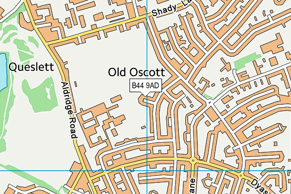 B44 9AD map - OS VectorMap District (Ordnance Survey)